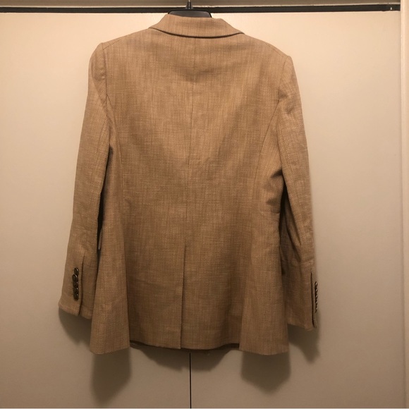 NWT $698 Veronica Beard Ellette Dickey Double Breasted Blazer CAMEL/ CREAM! - Picture 11 of 15